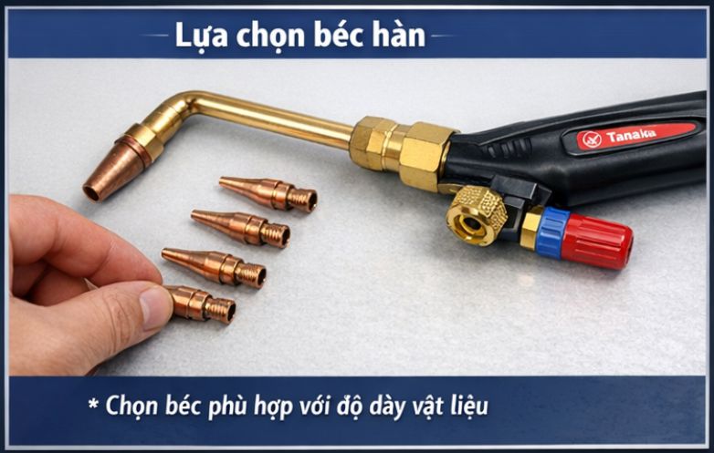 Quy trình khởi động và điều chỉnh ngọn lửa chuẩn