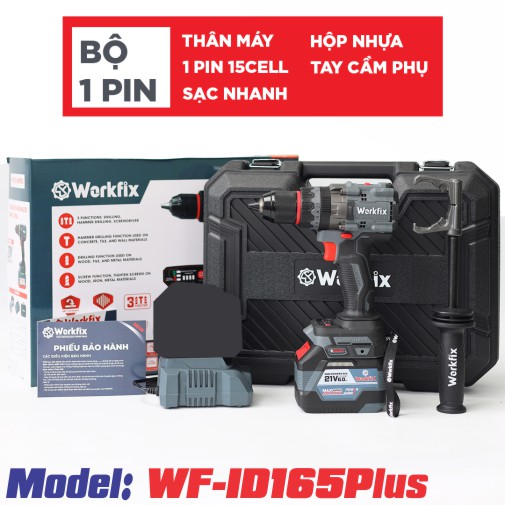 Súng khoan pin Workfix 13mm WF-ID165Plus