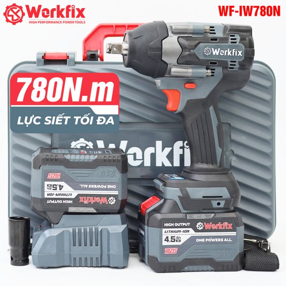 Súng siết bu lông Pin Workfix WF-IW780N