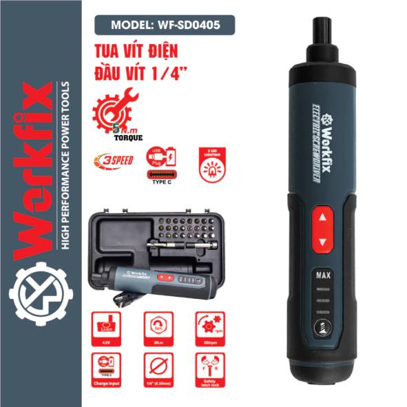 súng siết vít chạy Pin Workfix WF-SD0405
