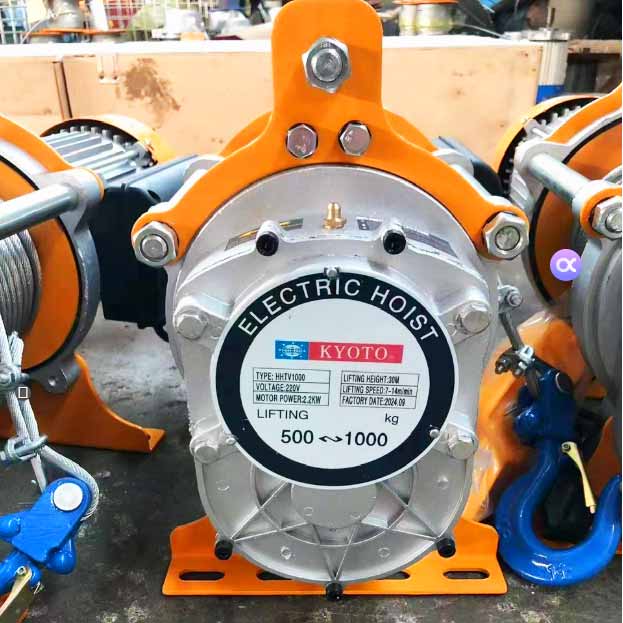 tời điện Kyoto 500/1000kg 100 mét cáp
