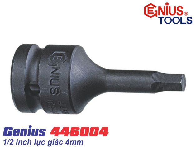 tuýp ½ inch lục giác 4mm dài 60mm Genius 4460S10