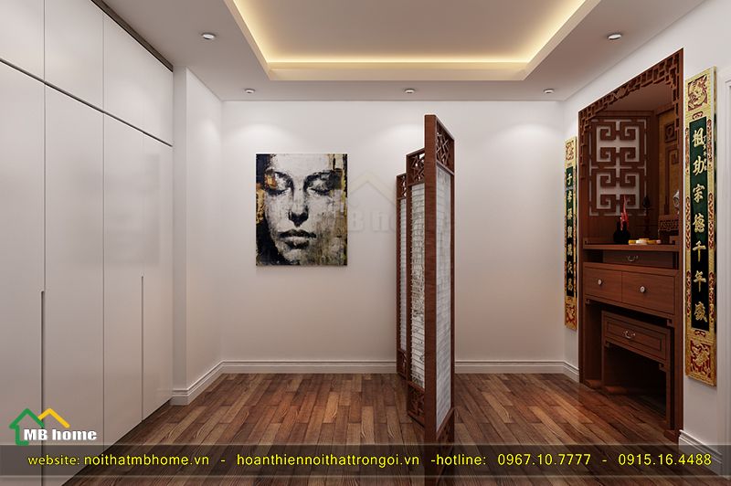 thiết kế phòng thờ