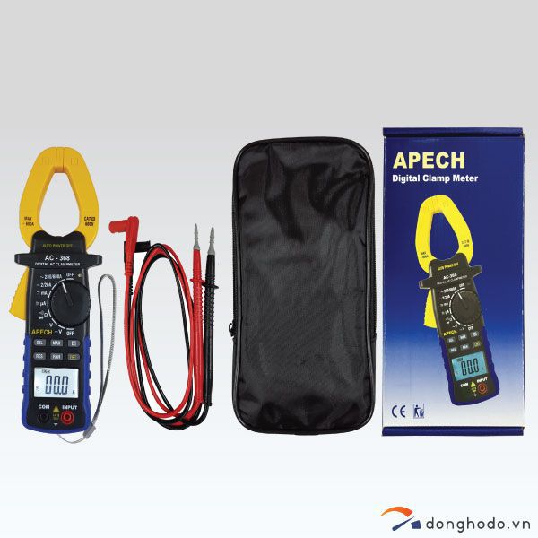 Ampe kìm đo dòng AC APECH AC-368 (600A) trọn bộ