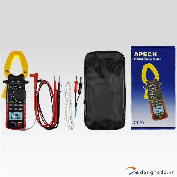 Ampe kìm AC/DC APECH AC-388 (600A) trọn bộ