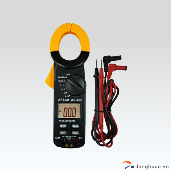 Ampe kìm đo dòng AC APECH AC-800 (600A) trọn bộ