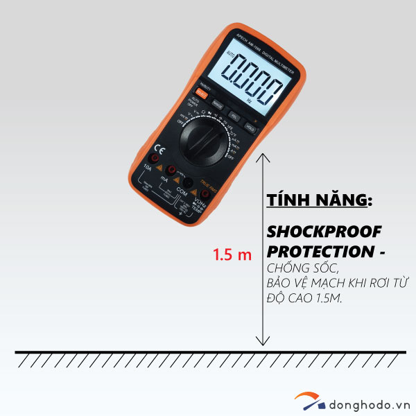 Đồng hồ VOM hiện số chống sốc khi rơi APECH AM-1098