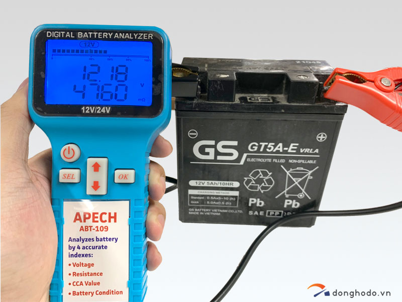 Thiết bị đo và kiểm tra ắc quy APECH ABT-109 24V chính hãng 