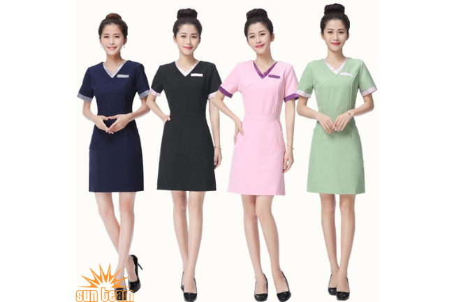 Mẫu váy đồng phục spa