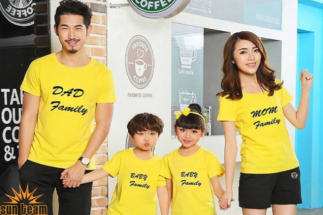 Áo phông đồng phục cho gia đình