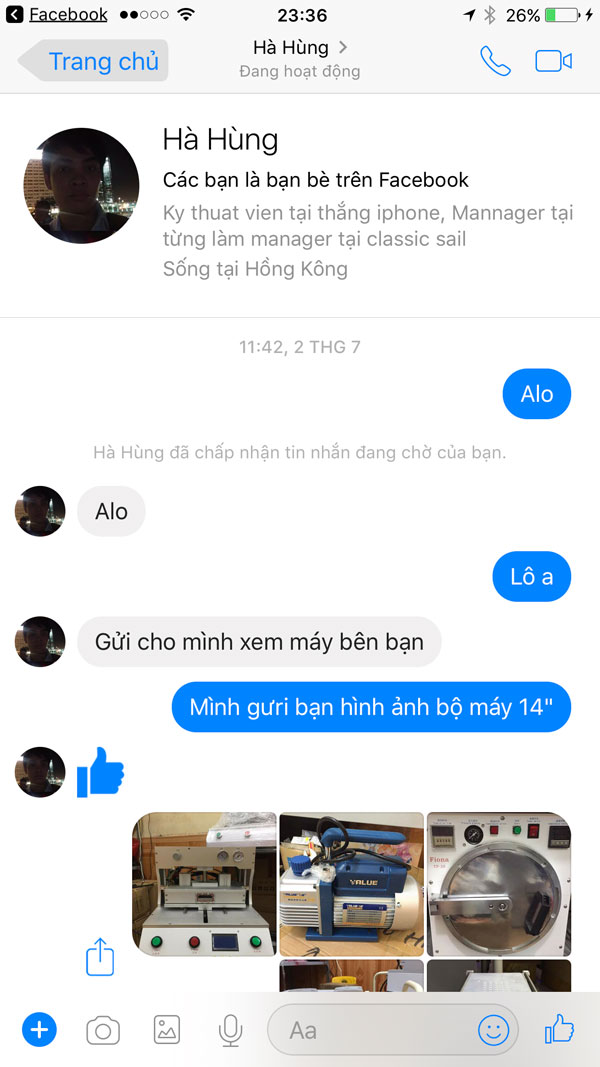 Lừa đảo bán máy ép kính Fiona Giả