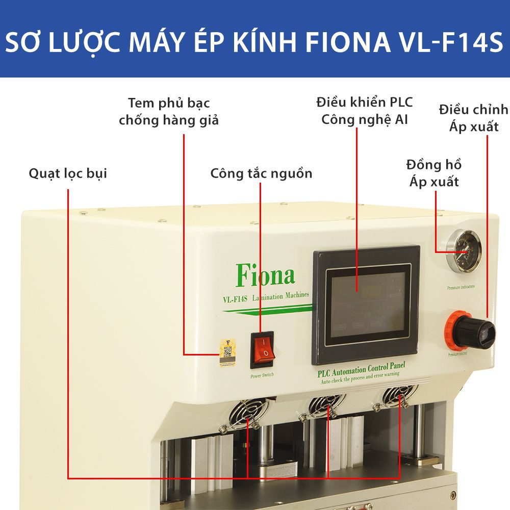 Máy ép kính điện thoại Fiona F14s tự động hoàn toàn