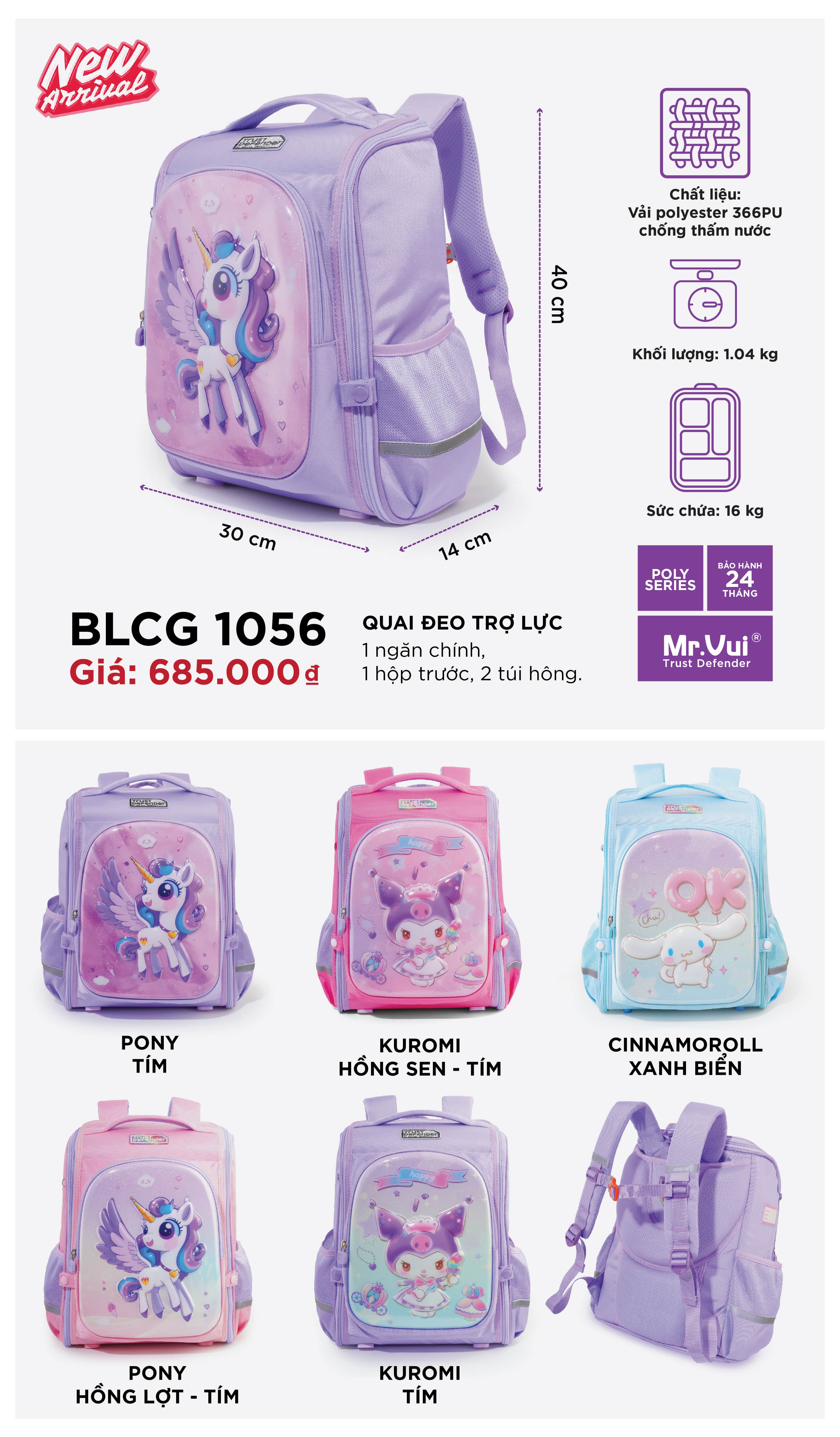 Balo chống gù 1056 – Lựa chọn “quốc dân” của phụ huynh có con cấp 1