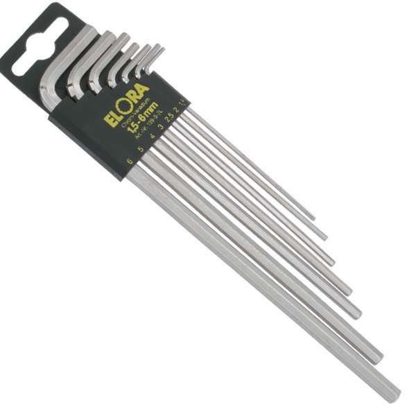 Bộ lục giác hệ mét 7 cây ELORA 159S-7L, từ 1.5 đến 6mm