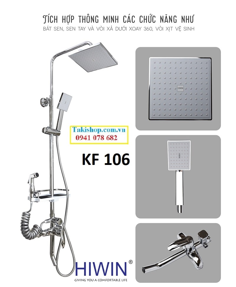 Cung cấp bộ sen vòi tắm cao cấp Hiwin KF 106 đẹp giá rẻ