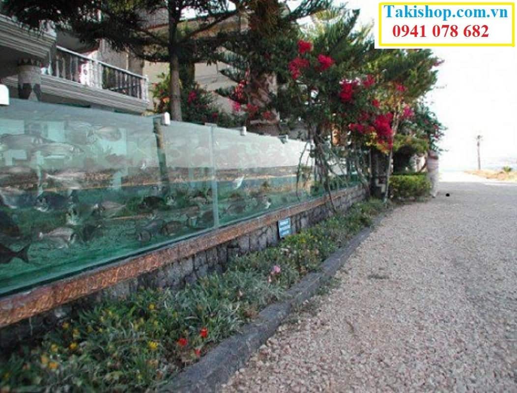 Cung cấp lắp đặt hàng rào bằng kính cường lực cho khu biệt thự liền kề