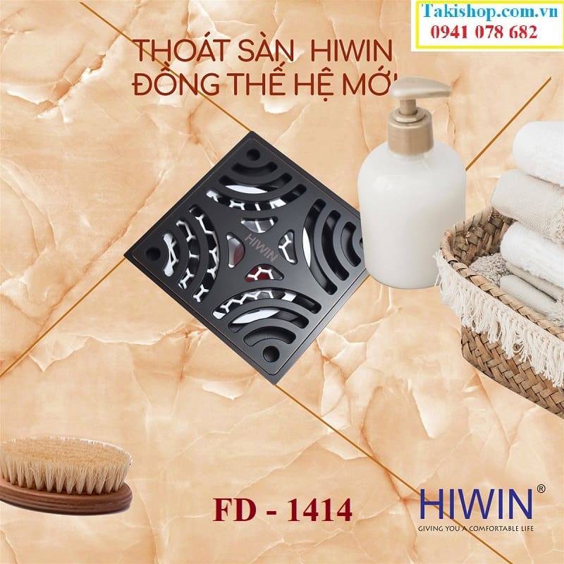 Ga thoát sàn ngăn mùi cao cấp Hiwin FD 1414