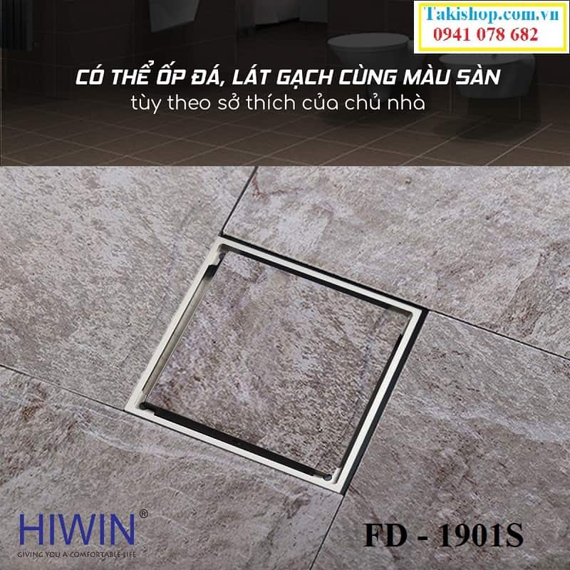 Ga thoát sàn ngăn mùi ngăn côn trùng âm sàn Hiwin FD 1901S rẻ đẹp