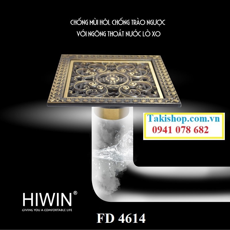 Thoát sàn Hiwin FD 4614 đẹp, tinh tế chống mùi hôi tuyệt đối
