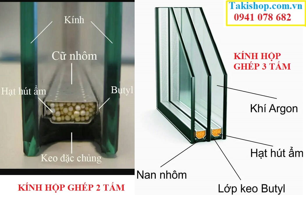 Kính hộp cách âm cách nhiệt hút chân không là gì cấu tạo như nào