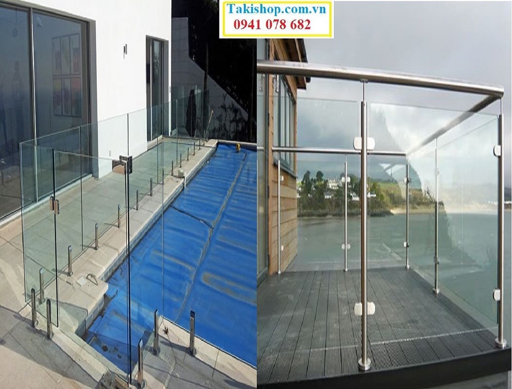Lắp đặt những mẫu lan can kính cường lực đẹp