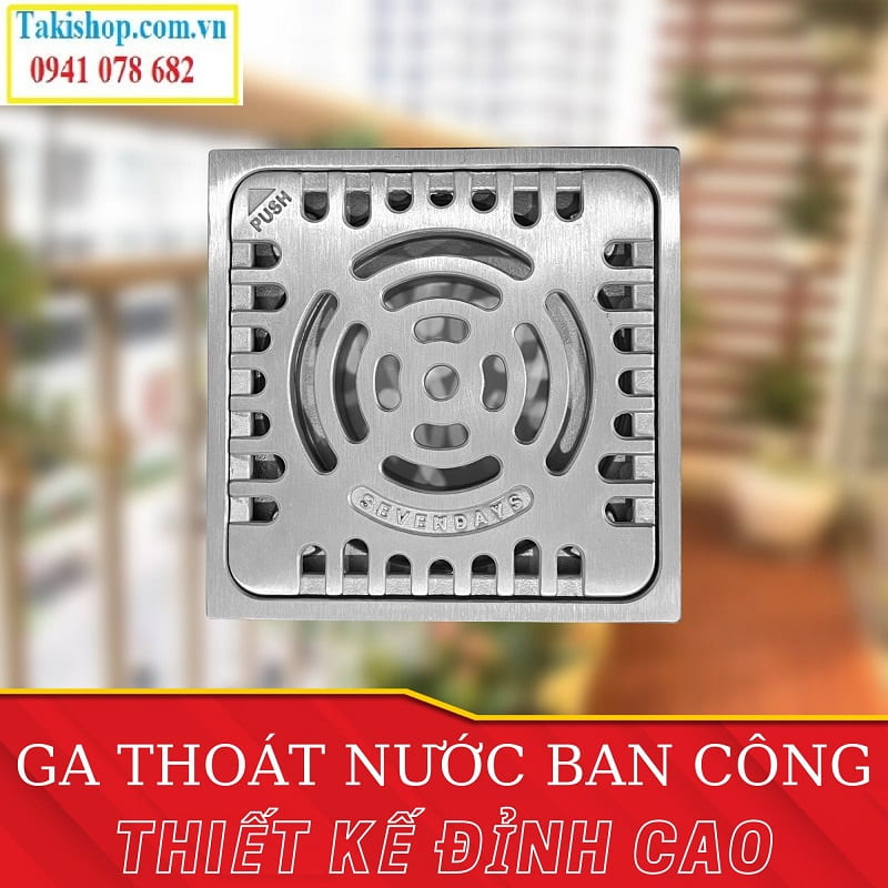 Thoát sàn ban công cầu vồng hãng Sevendays