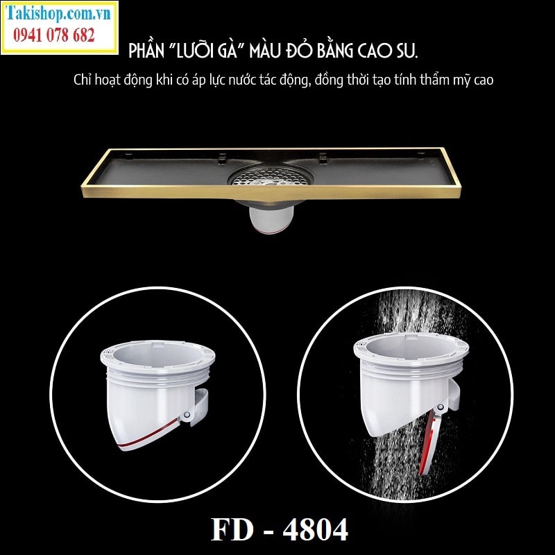 Thoát sàn dài cao cấp ngăn mùi ngăn côn trùng Hiwin FD 4804 rẻ đẹp