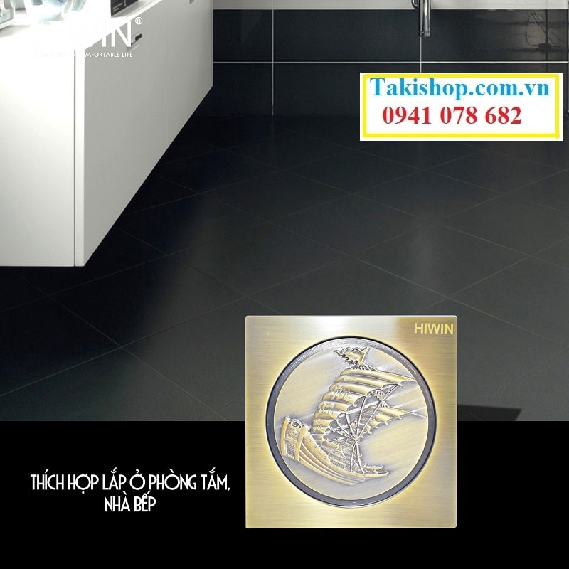 Thoát sàn ngăn mùi đồng giả cổ hình Thuyền Hiwin FD- 1506