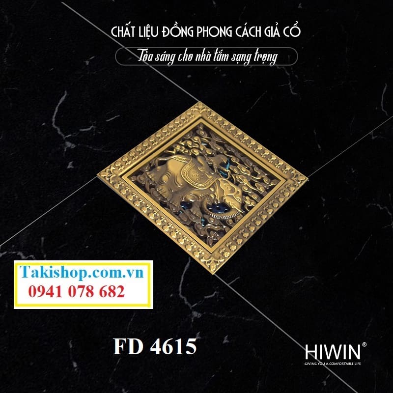 Thoát sàn Hiwin FD 4615 đẹp, tinh tế chống mùi hôi tuyệt đối
