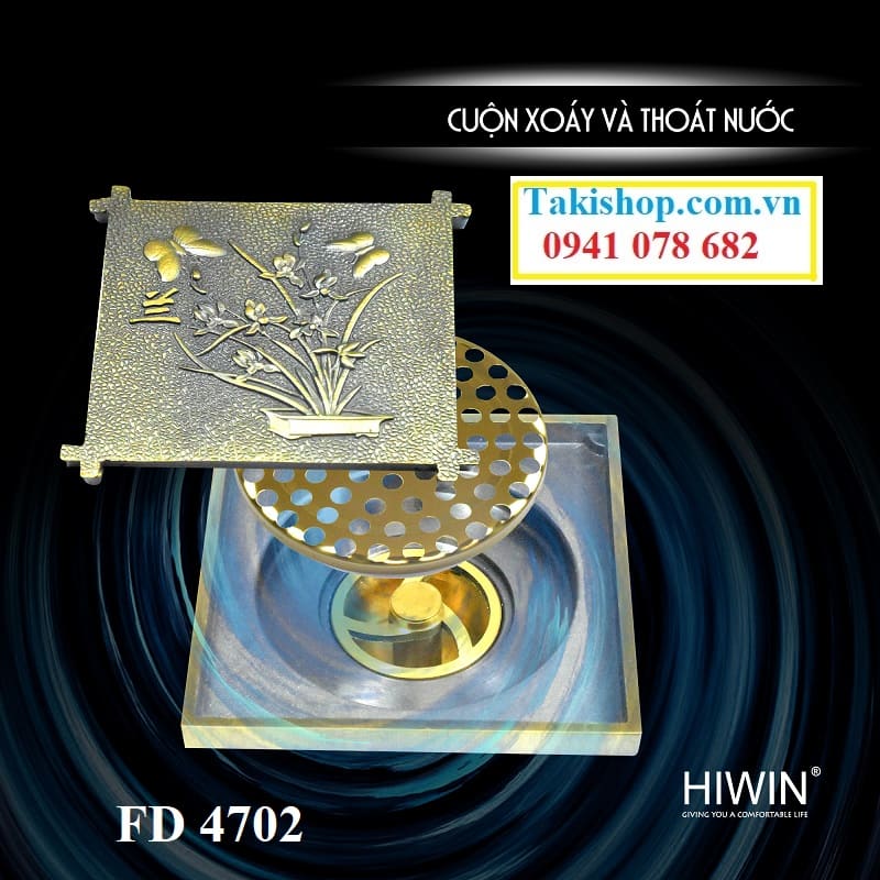 Thoát sàn Hiwin FD 4702 đẹp, tinh tế chống mùi hôi tuyệt đối