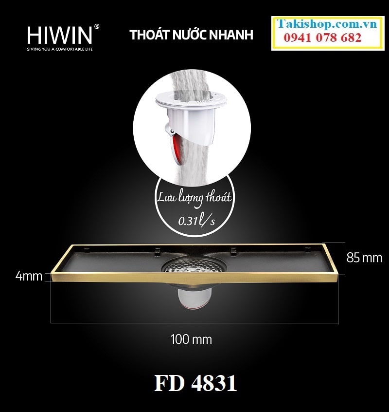 Thoát sàn ngăn mùi đồng giả cổ FD- 4831