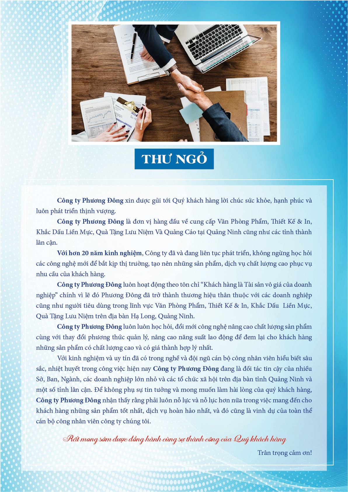 Hồ sơ năng lực công ty Phương Đông Hạ Long