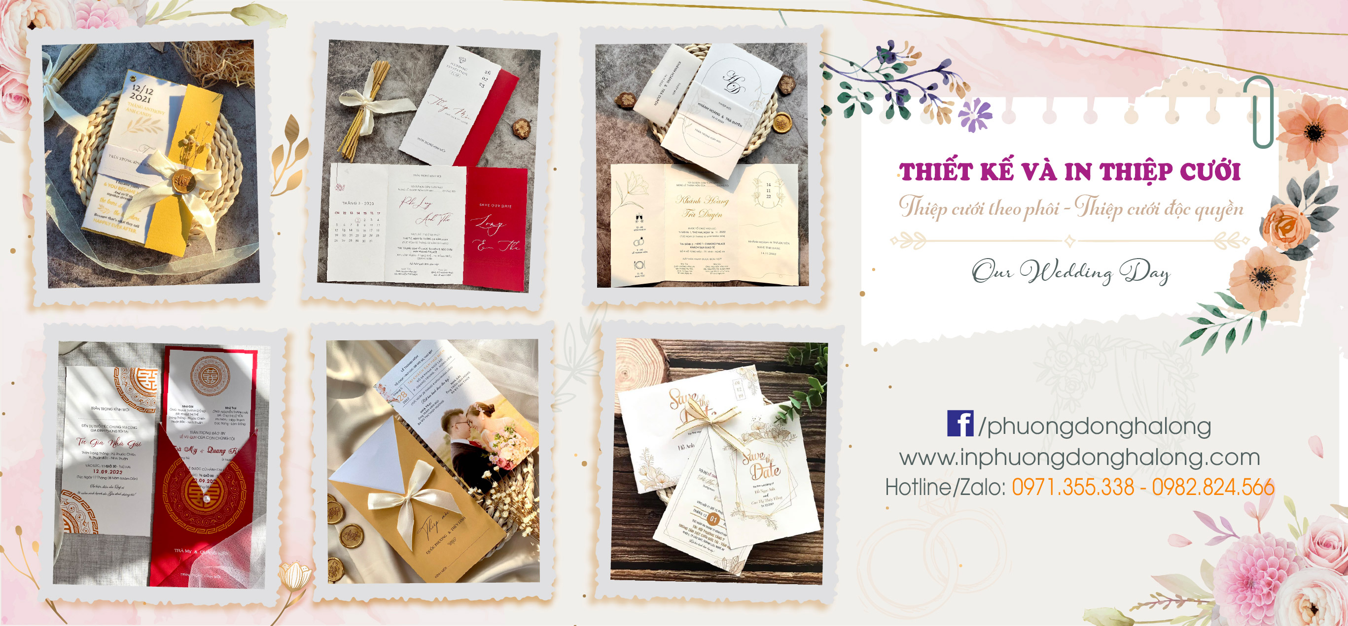 thiết kế và in thiệp cưới độc quyền tại Phương Đông Hạ Long