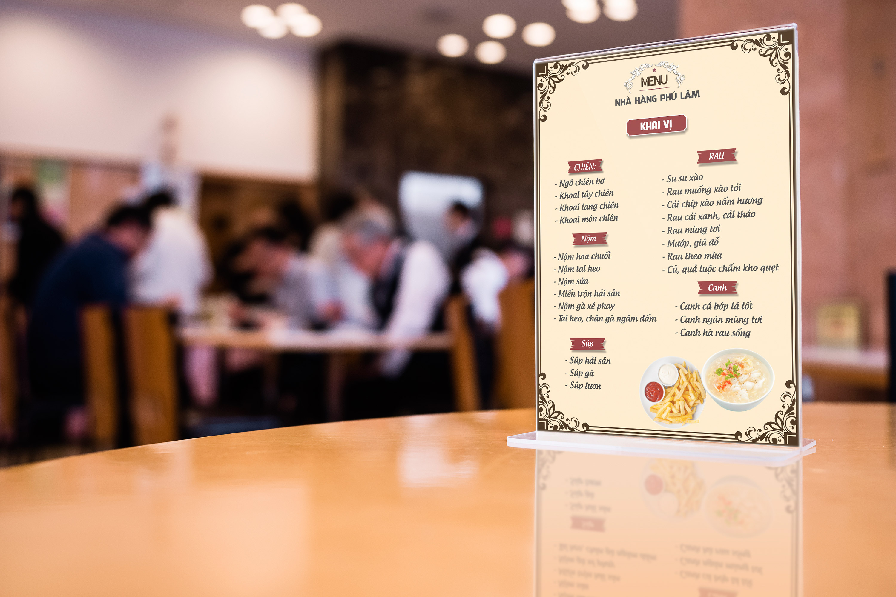 thiết kế menu hạ long