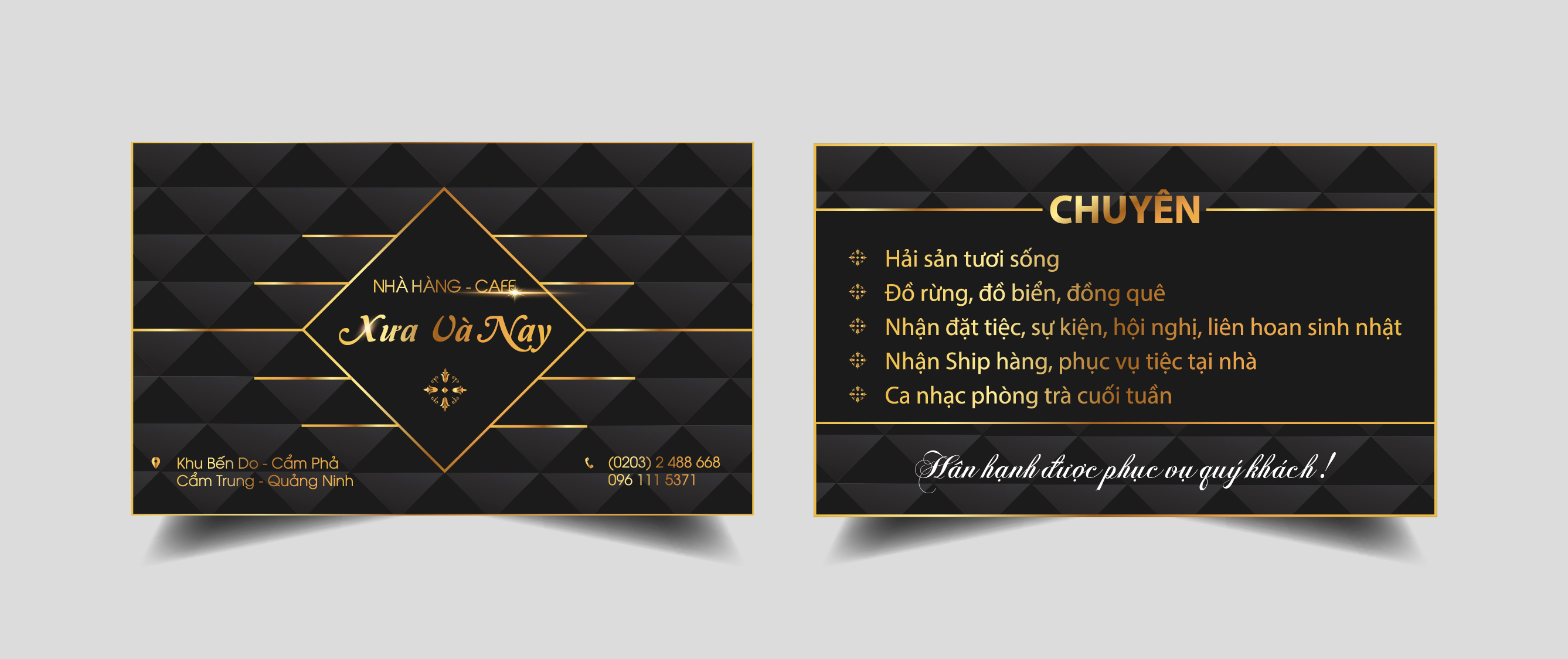 Danh thiếp được in tại Phương Đông Hạ Long với nhiều phong cách: ép kim, cán mờ, card nhựa, phù hợp doanh nhân và doanh nghiệp nhỏ