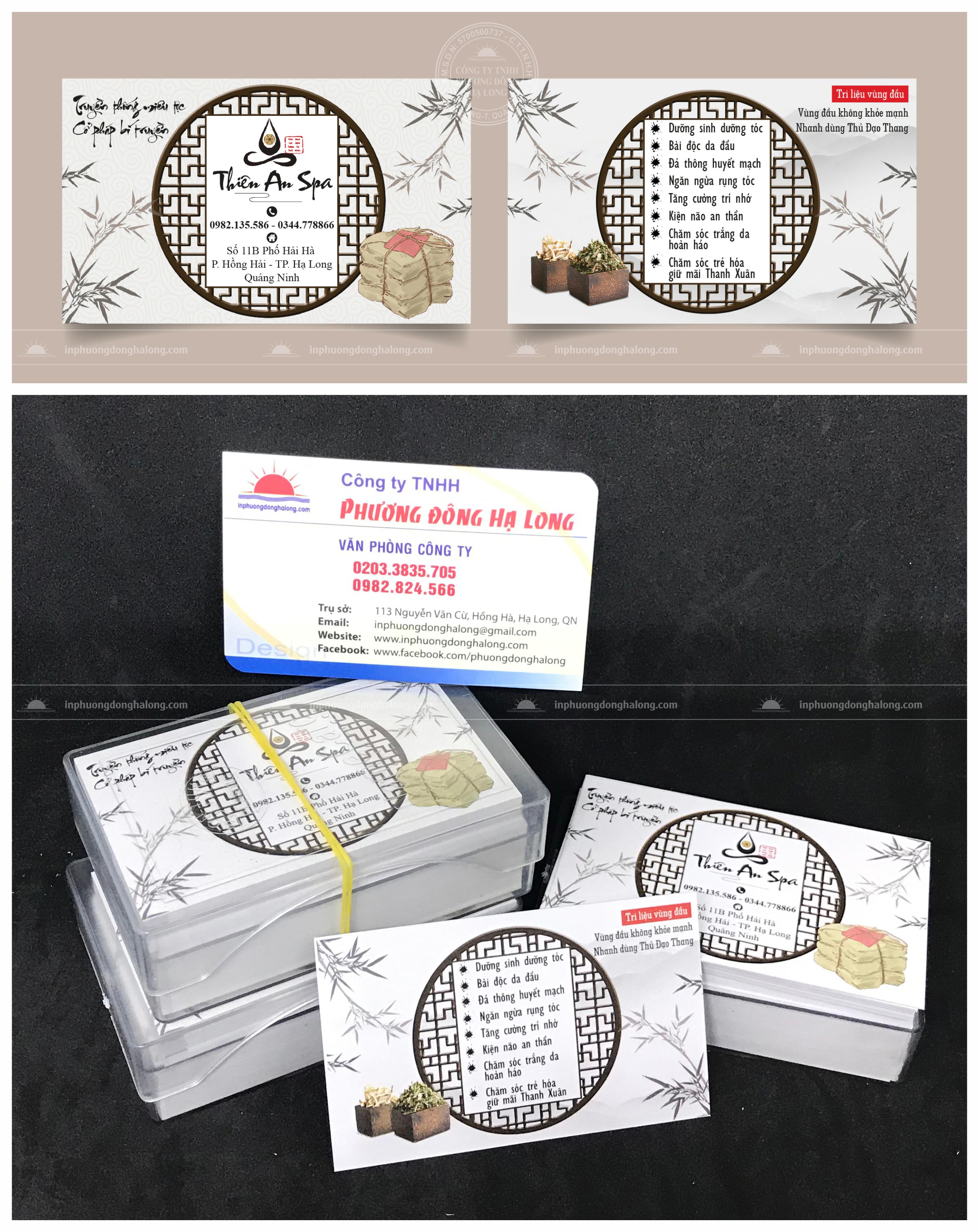Danh thiếp được in tại Phương Đông Hạ Long với nhiều phong cách: ép kim, cán mờ, card nhựa, phù hợp doanh nhân và doanh nghiệp nhỏ