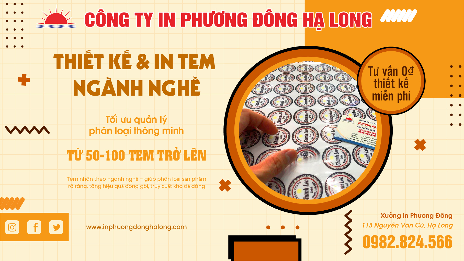 Tem nhãn thực phẩm chống nước,Tem mỹ phẩm ép kim cao cấp,Tem đông lạnh chịu ẩm,Tem văn phòng dễ bóc,Tem nhãn theo ngành nghề Hạ Long
