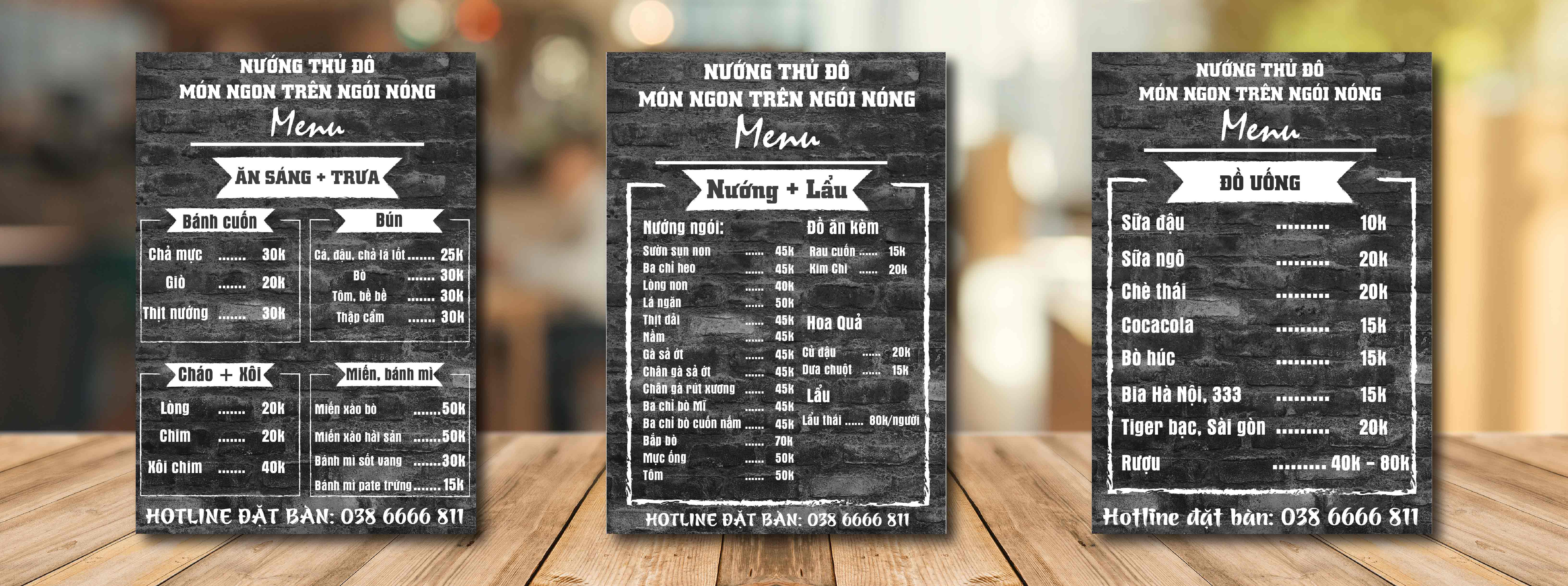 thiết kế menu hạ long