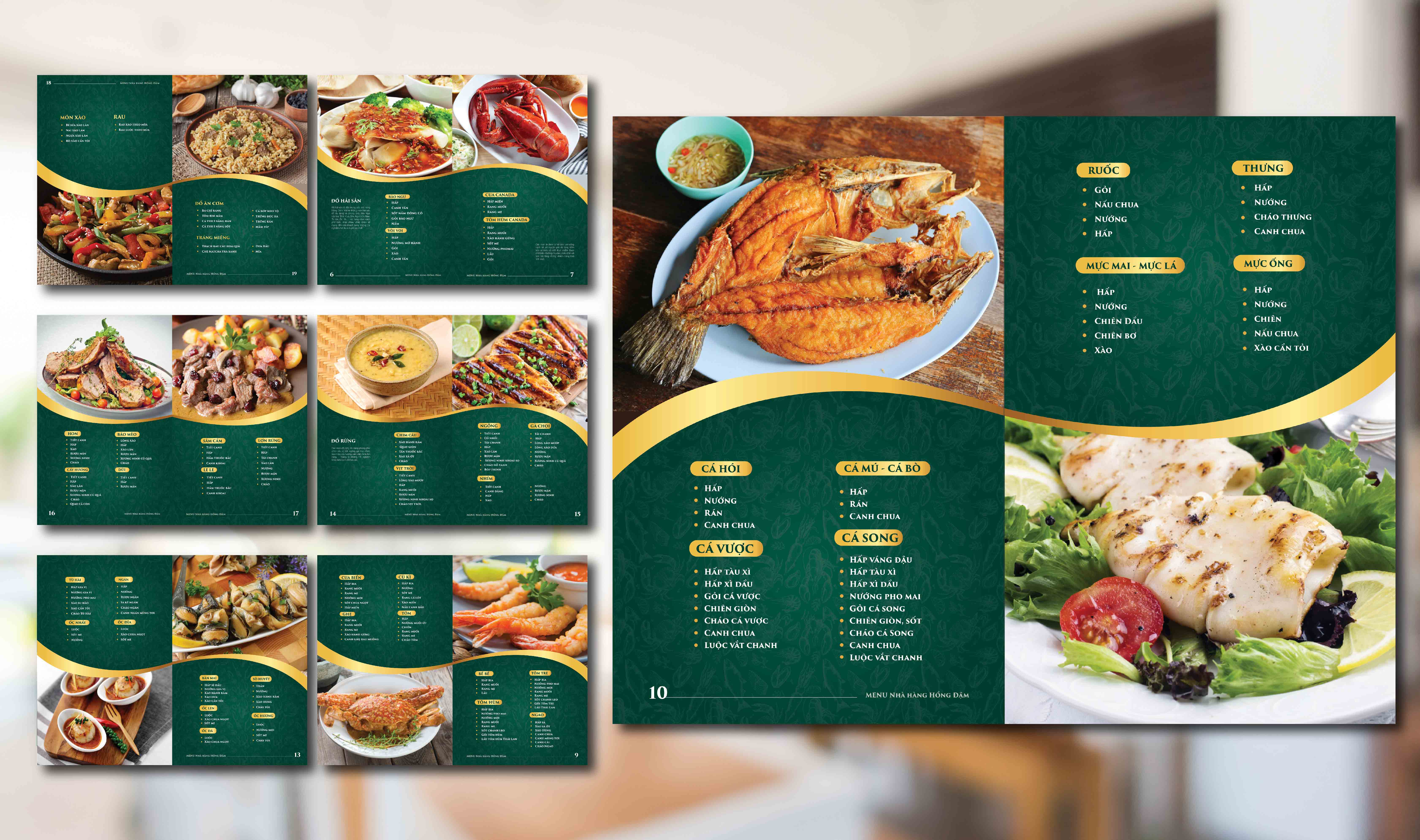 thiết kế in menu hạ long