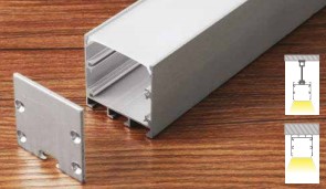 Máng nhôm đèn LED lắp nổi 35x35mm PF-U-3535