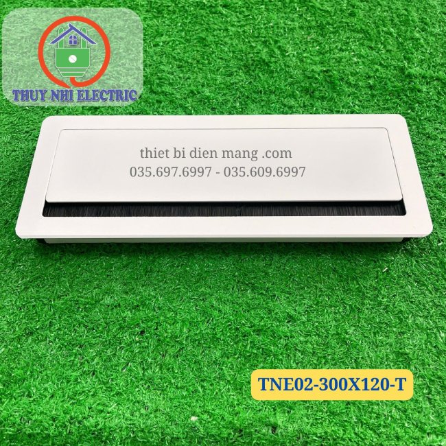 Nắp hộp luồn dây điện âm bàn Màu Trắng 120x300