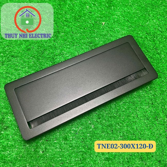 Nắp Hộp Điện Nhôm Âm Bàn Màu Đen 120x300 (TNE02-300X120-Đ