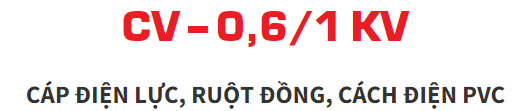 Dây cáp điện CV