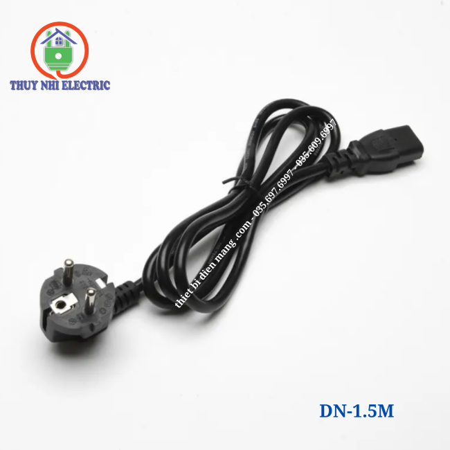 Dây Nguồn Máy Tính 2 Chân 1.5m Tiết Diện 3x1mm²