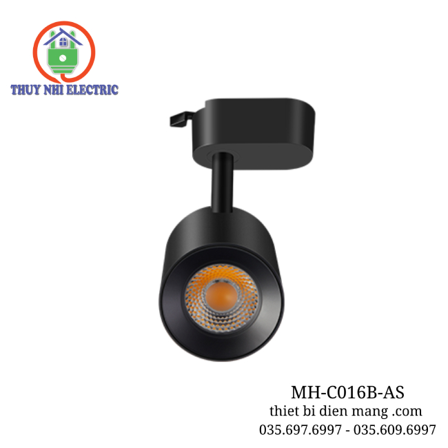 Đèn rọi ray điều chỉnh góc chiếu màu đen MH-C016B-AS