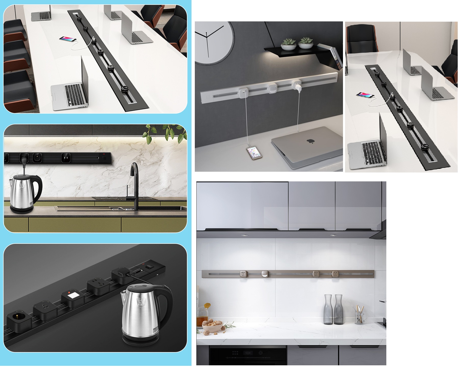 Hệ ổ cắm thanh trượt đa năng LG-Tech (Track socket)