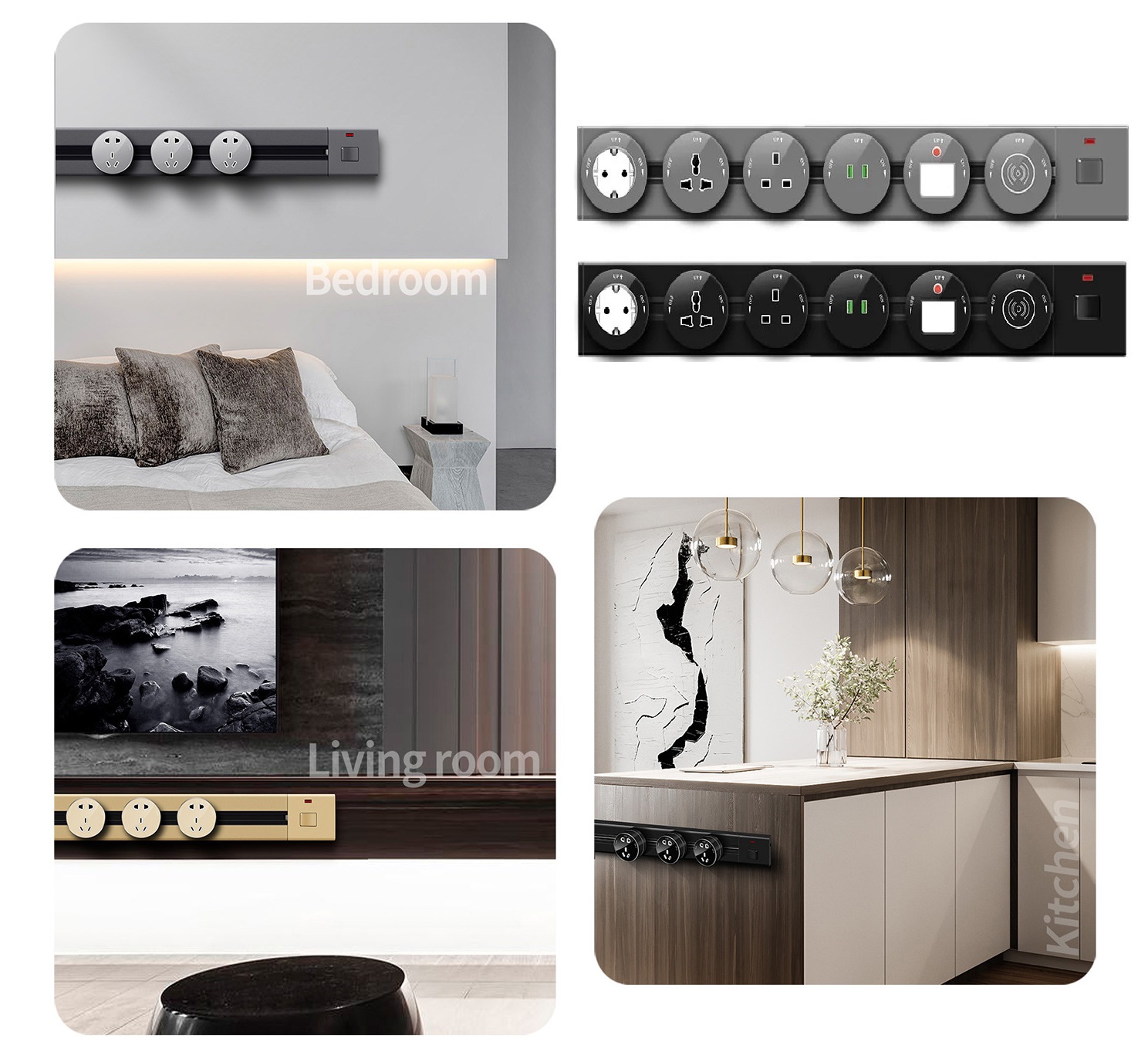 Hệ ổ cắm thanh trượt đa năng LG-Tech (Track socket)