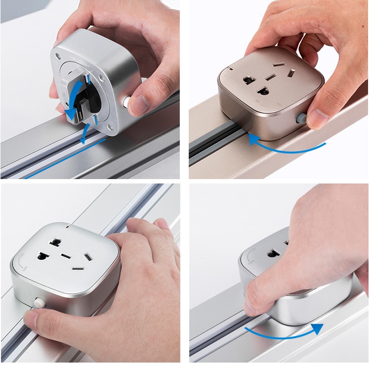 Hệ ổ cắm thanh trượt đa năng LG-Tech (Track socket)