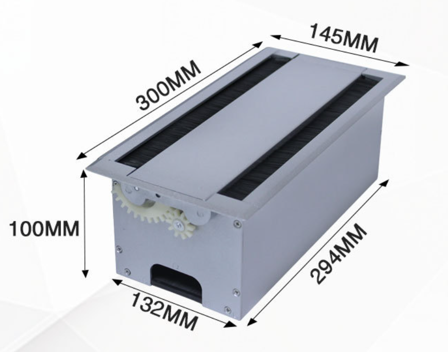 Hộp điện âm bàn nhôm TNE101A-300X145-X