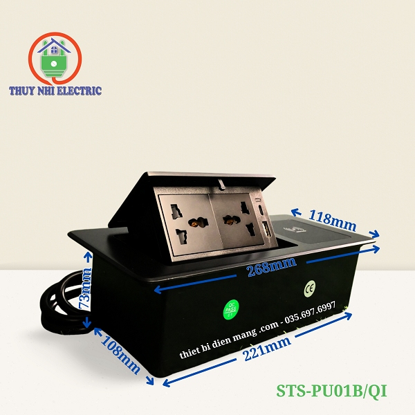 Hộp Ổ Điện Âm Bàn Sinoamigo STS-PU01B/QI